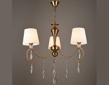 Люстра потолочная трехрожковая на цепочке Мелодия Света Е27 220В P7209/3 Медь картинка 